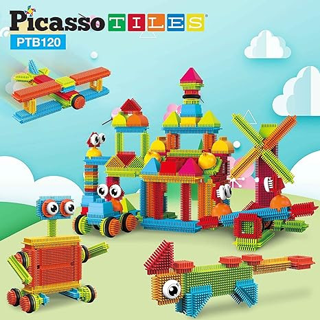 PicassoTiles Hedgehog Block Tiles Toy Building Block, Stacking Interlock Teeth Toys Construction ... | Amazon (US)