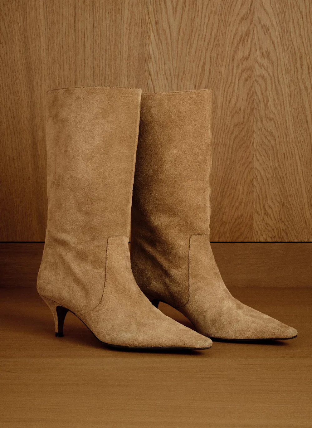Bode Neutral Suede Calf Boots | Mint Velvet