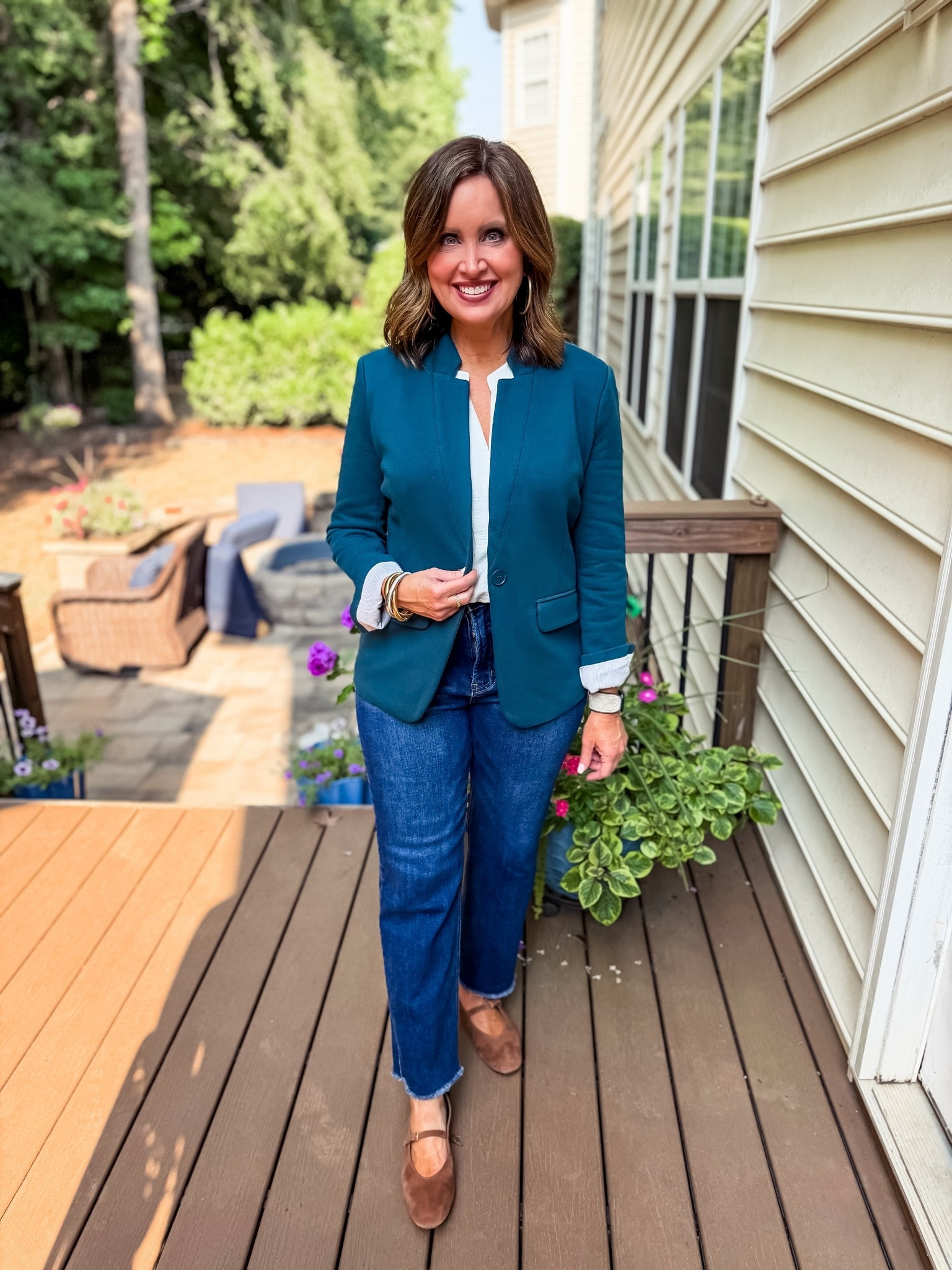 Our favorite blazer is on sale 
I sized up to a medium to be able to layer 

Nordstrom Anniversary Sale

#LTKootd #LTKOver40 #LTKSaleAlert