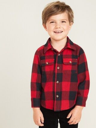 Buffalo-Plaid Flannel Utility Shirt for Toddler Boys | Old Navy (US)