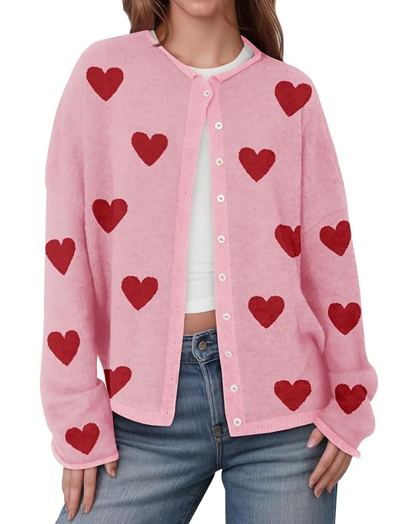 Saodimallsu Womens Button Up Cardigan Sweaters Long Sleeve Crew Neck Fall Soft Lightweight Knit L... | Amazon (US)