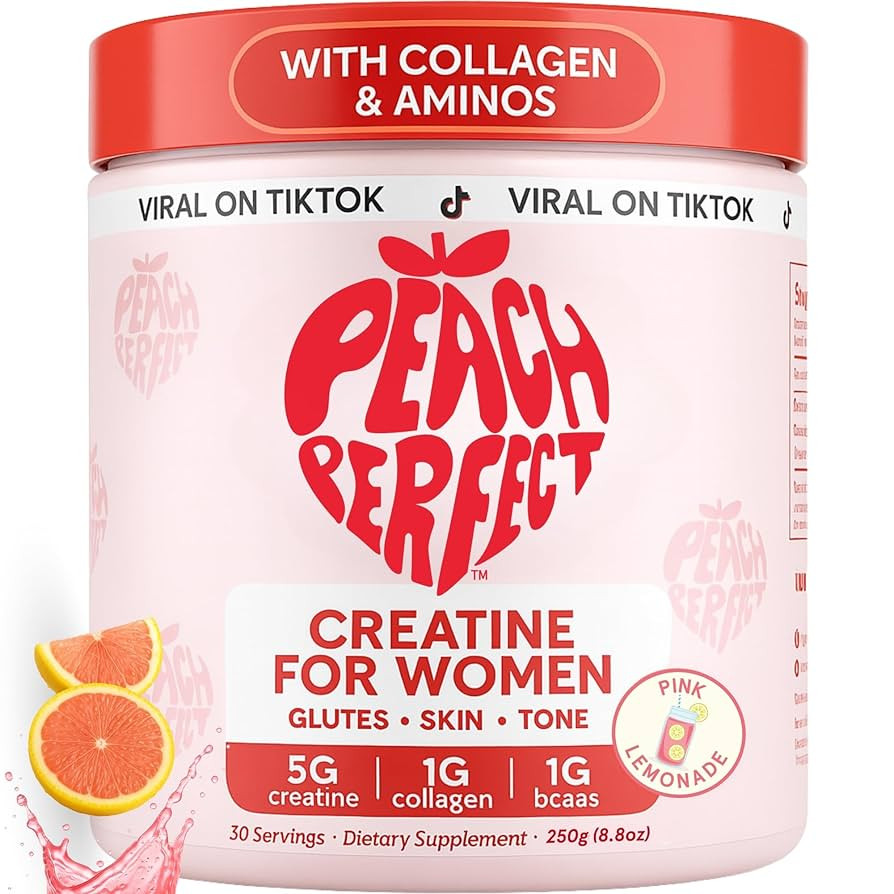 Creatine for Women Booty Gain, Muscle Builder, Energy Boost, Pink Lemonade, Cognition Aid | Colla... | Amazon (US)
