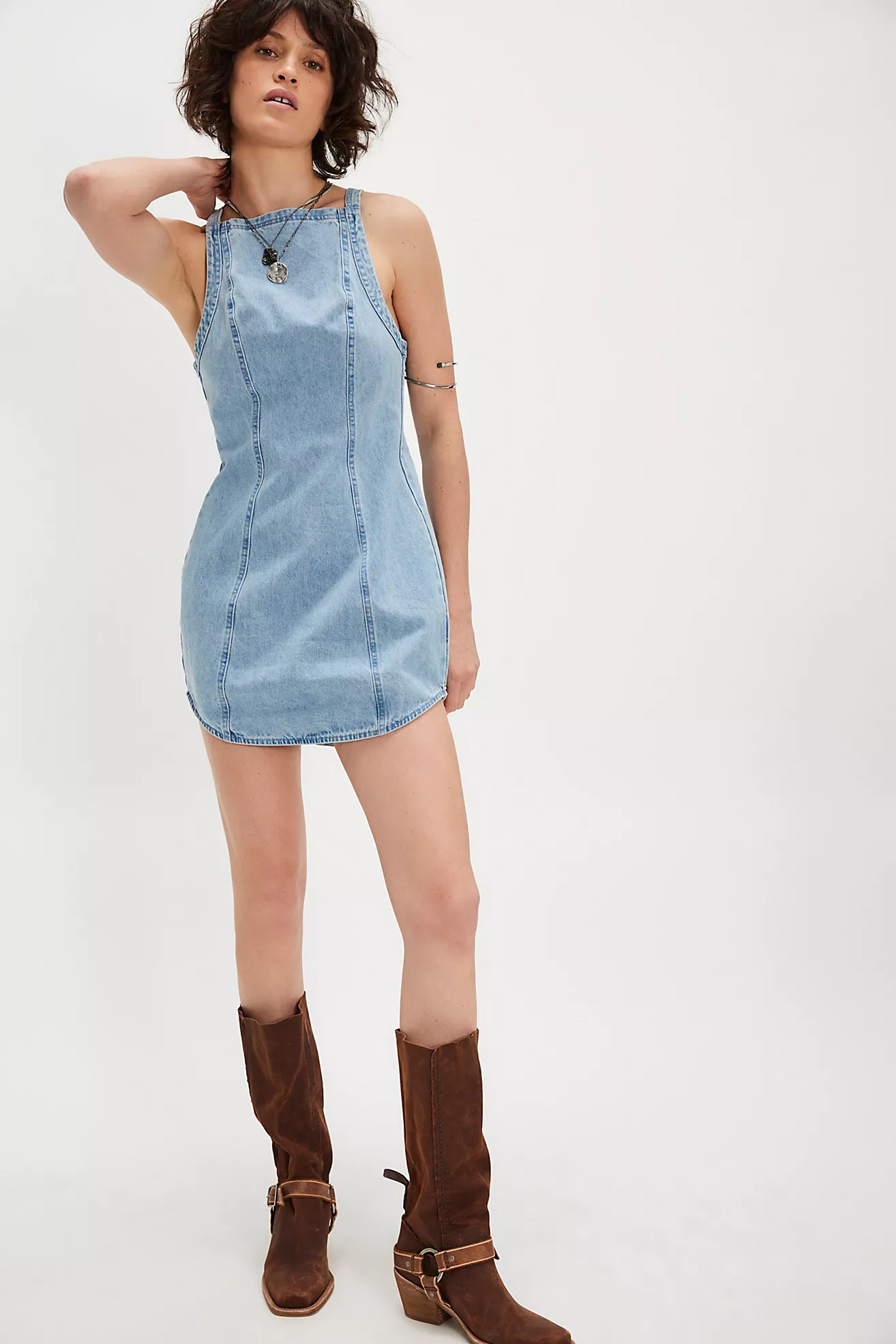 Mara Denim Mini Dress | Free People (Global - UK&FR Excluded)