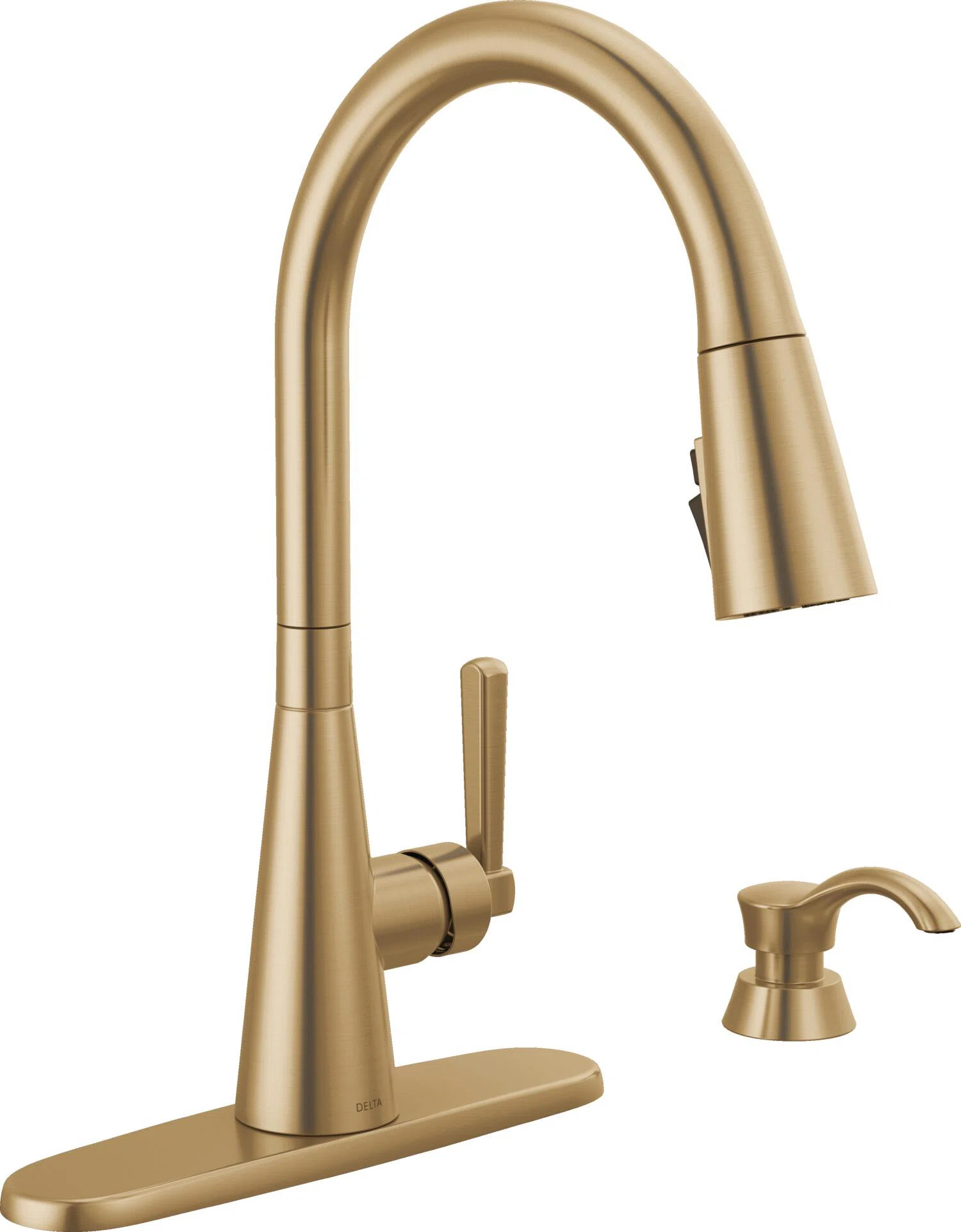 Boyd Pull Down Sprayer Kitchen Sink Faucet with Matching Soap Dispenser 19893Z-CZSD-DST | Wayfair North America