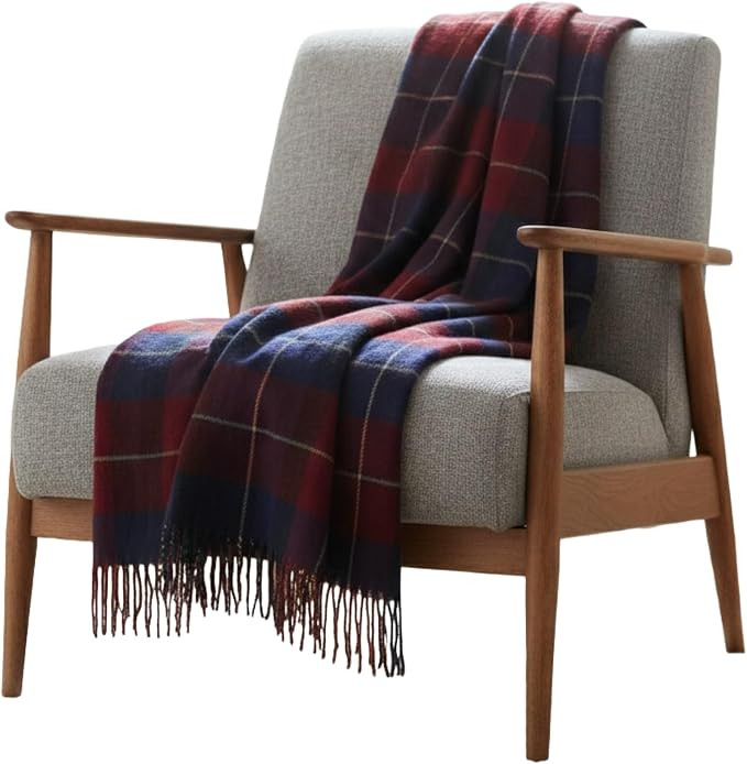 Lavish Home Throw Blanket, Blue and Red Plaid, 50” x 60” | Amazon (US)
