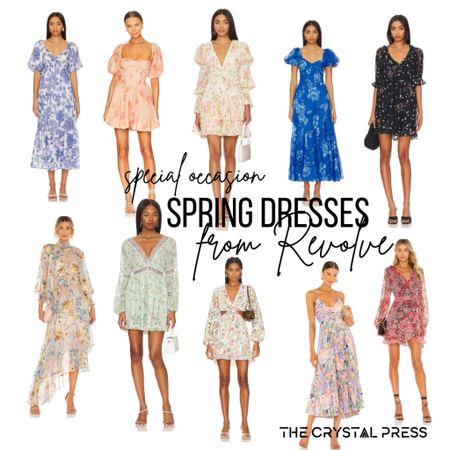 Spring dresses from Revolve. Special occasion dresses for spring. Mother’s Day dresses. Floral dresses. Easter dresses from revolve. Spring wedding guest 

#LTKwedding #LTKSeasonal #LTKstyletip