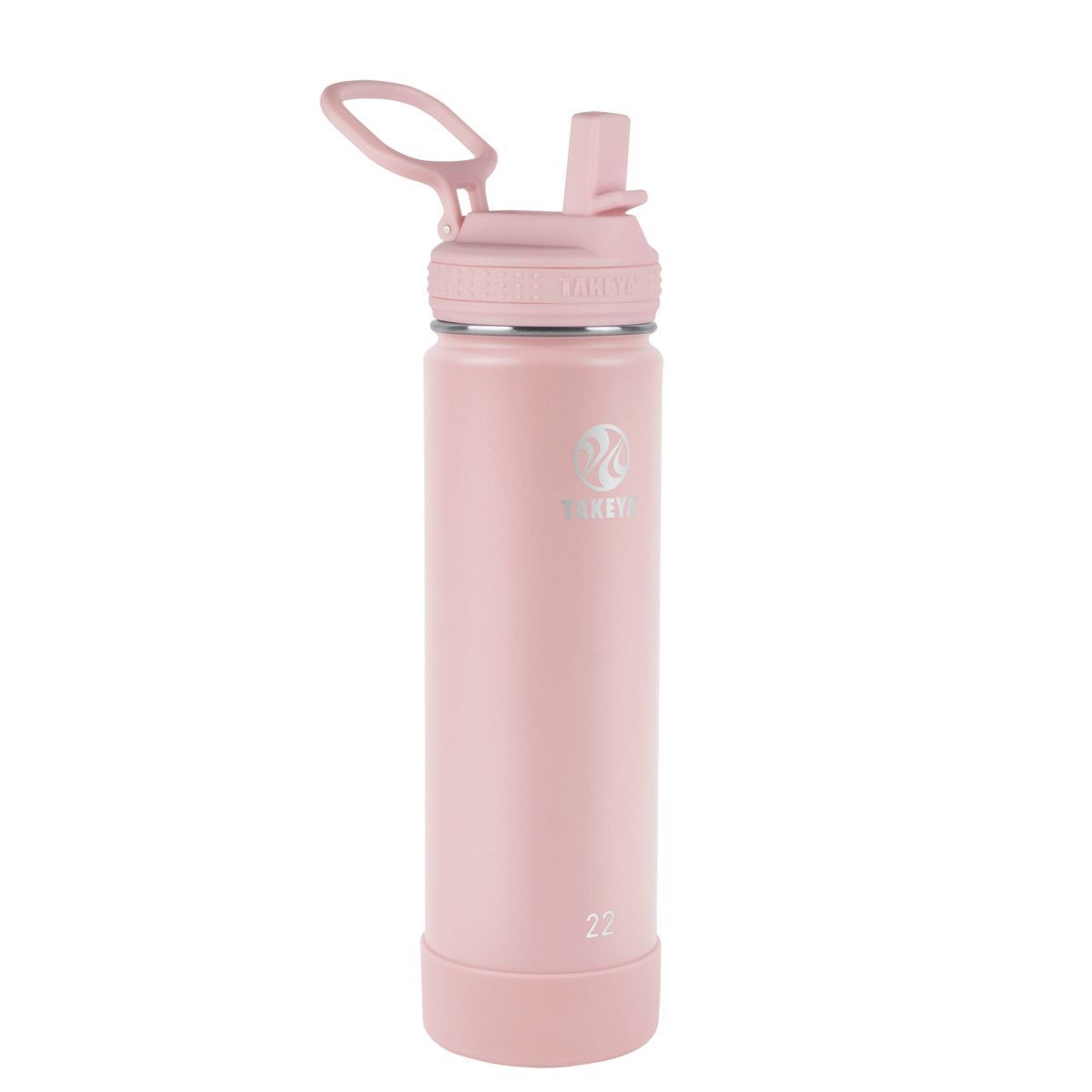 Takeya 22oz Insulated Stainless Steel Water Bottle with Straw Lid - Blush | Target