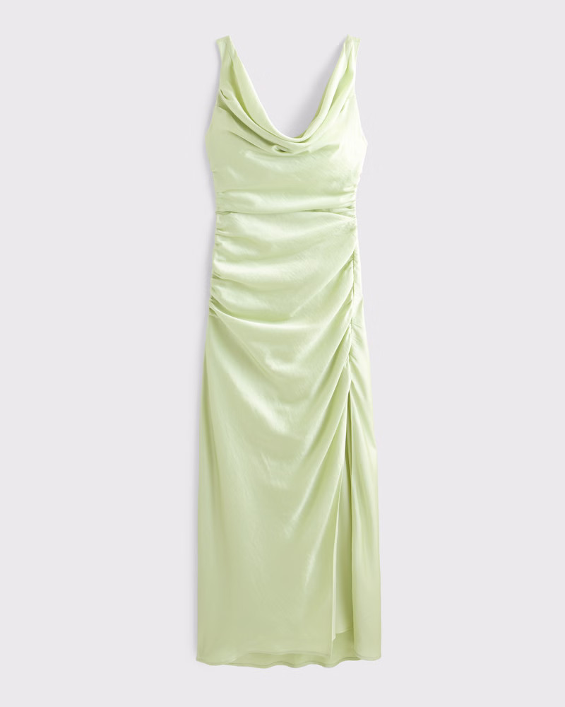 Women's Cowl Neck Draped Maxi Dress | Women's The A&F Wedding Shop | Abercrombie.com | Abercrombie & Fitch (US)