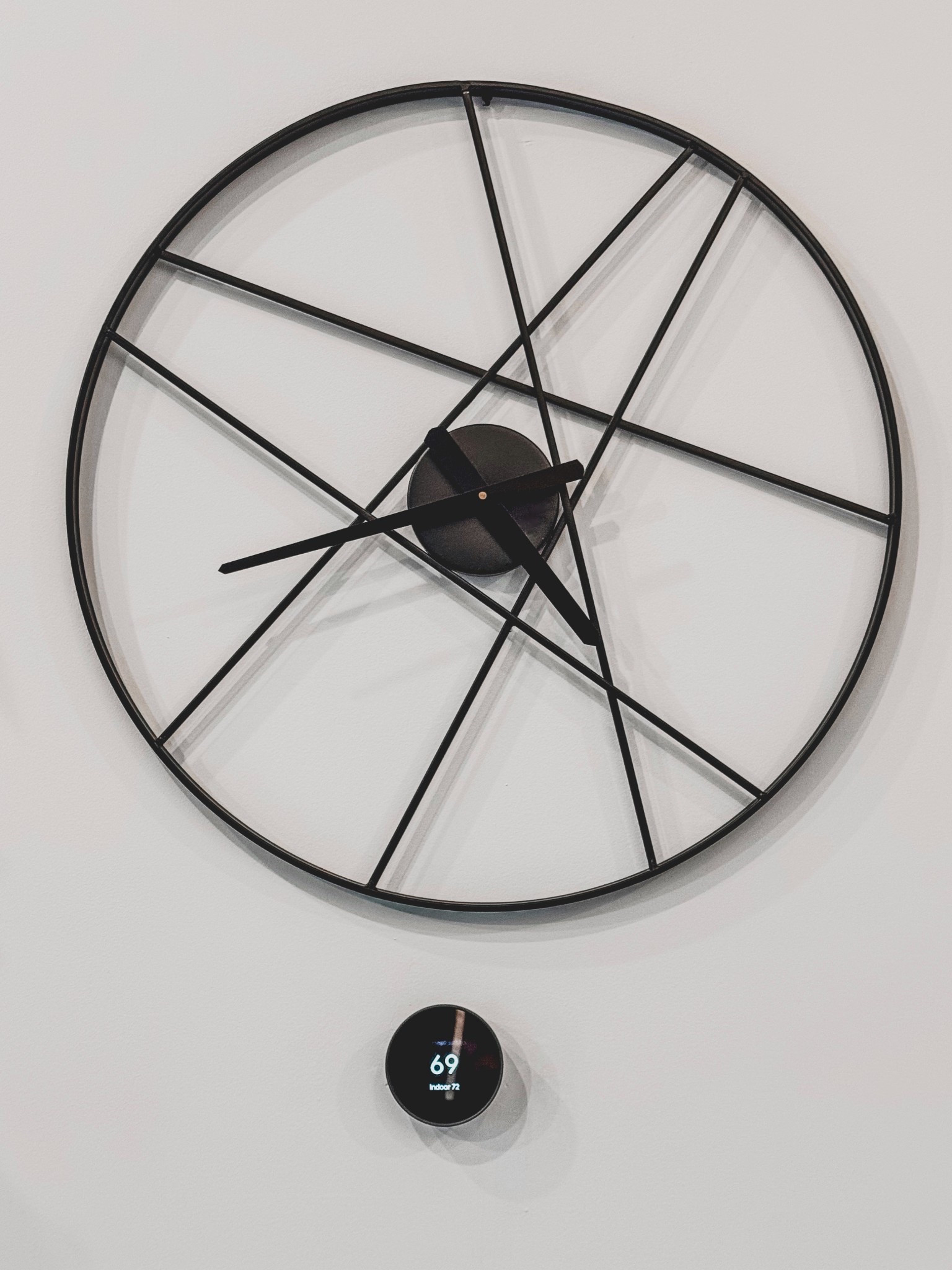 Our new oversized modern wall clock that we have had a few years is officially the statement piece our home needed. The open metal design gives it that clean, architectural feel while still keeping things minimal and airy. It instantly elevated this wall and tied in perfectly with our neutral, modern farmhouse vibe.

And can we talk about this sleek mirror-finish Nest thermostat?! Such a small detail but it looks so luxe and seamless against the wall. Functional + aesthetic = my favorite combo. 

If you’re wanting to add a modern twist without cluttering your space, this combo is IT. Simple. Bold. Elevated.

oversized modern wall clock • black metal wall clock • large minimalist clock • modern farmhouse wall decor • open frame wall clock • contemporary home decor • statement wall clock • industrial modern decor • sleek smart thermostat • Nest thermostat mirror finish

#ModernFarmhouseStyle #HomeDecorFinds #WallClockDecor #NeutralHome #InteriorStyling #MinimalHome #HomeInspoDaily #ContemporaryDecor #HomeRefresh

#LTKHome