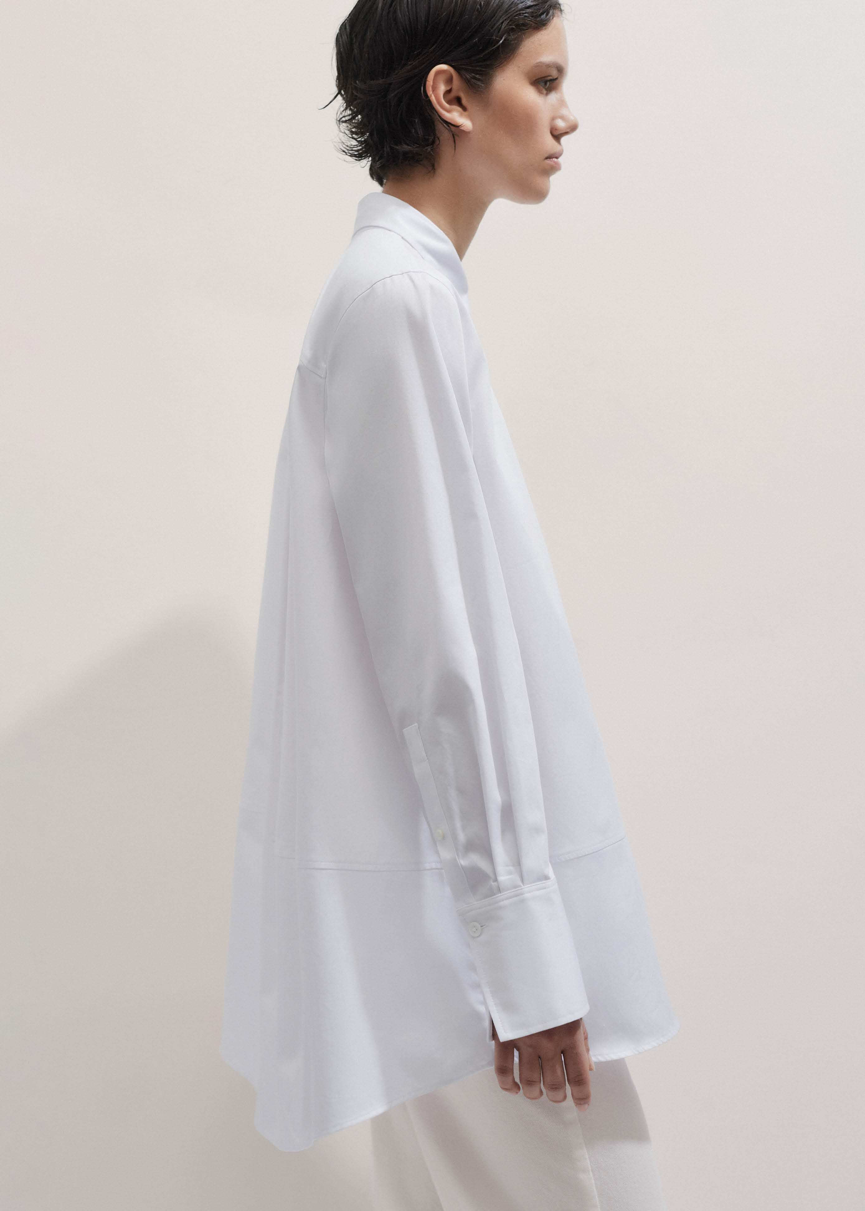 Women's White Intelligent Oversized Shirt | ME+EM | ME+EM Global (Excluding US)