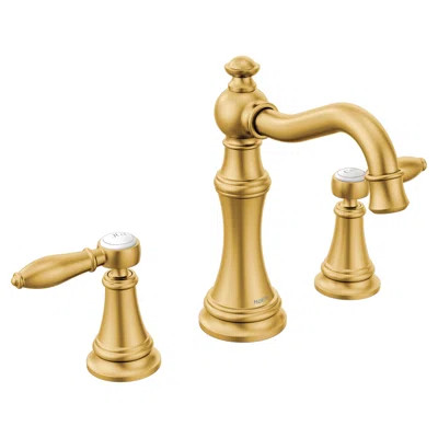 Moen Weymouth 8 Inch Widespread 2-Handle High-Arc Bathroom Faucet, Valve Included | Wayfair North America