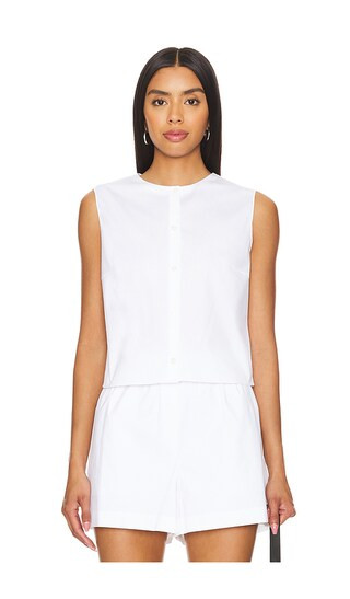 Button Down Tank in White | Revolve Clothing (Global)