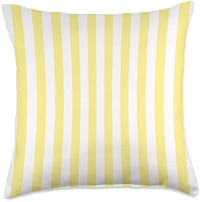 Buttermilk Yellow White Large Vertical Cabana Tent Stripe Throw Pillow       
        
          ... | Amazon (US)