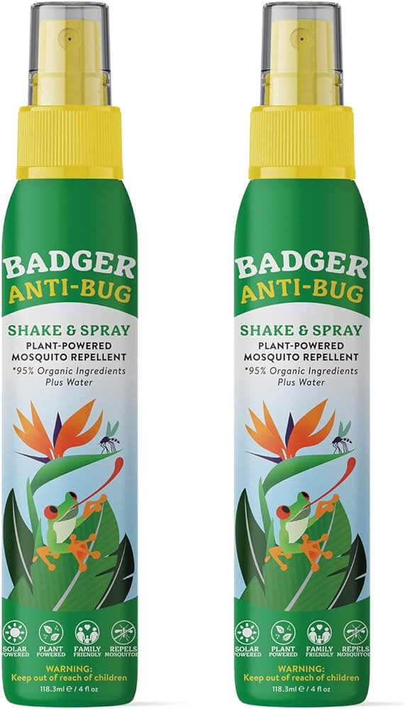 Badger Bug Spray, Family Friendly All Natural Mosquito Repellent w/Organic Essential Oils, Great ... | Amazon (US)