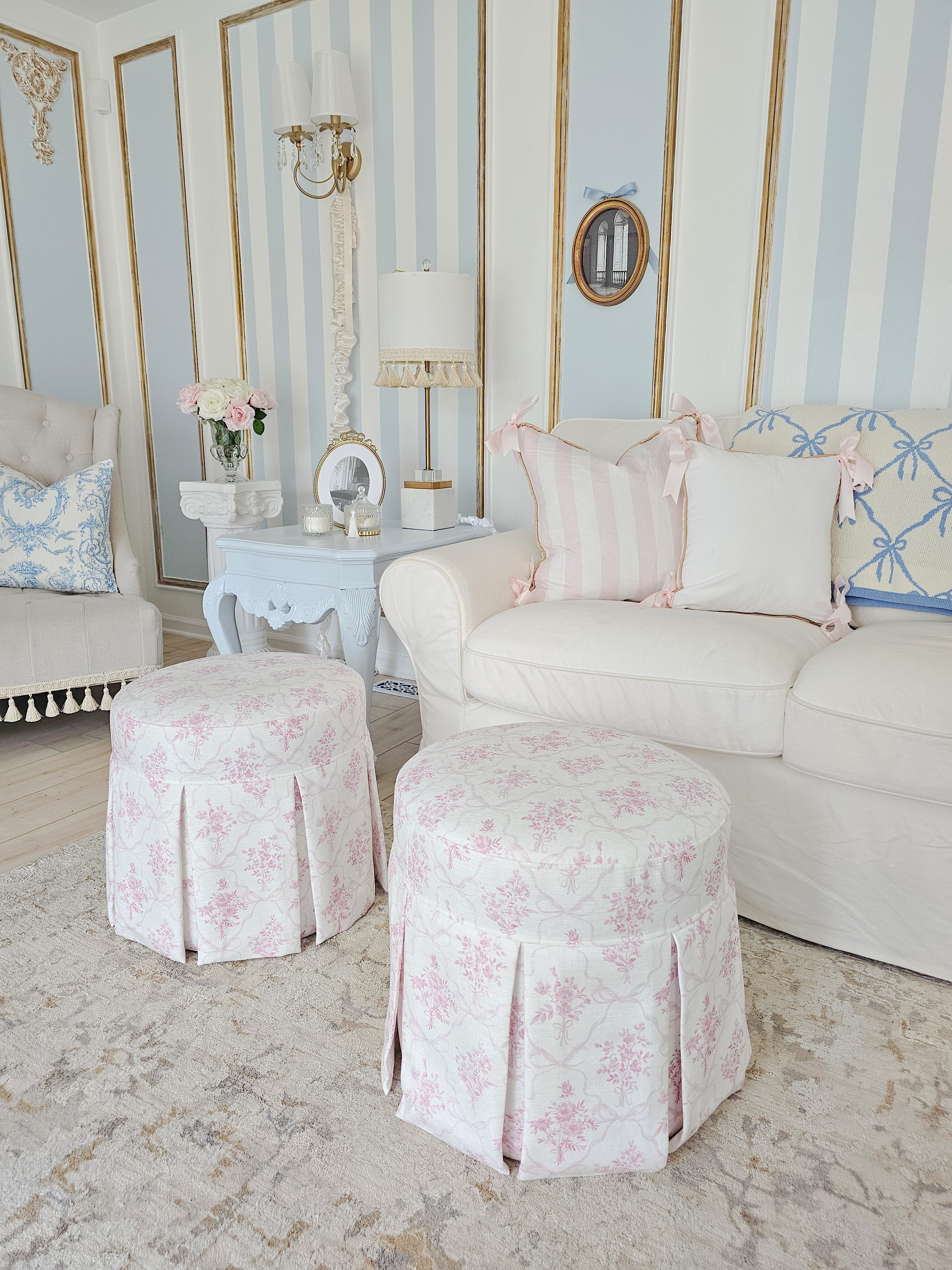 I just got these adorable pink bow ottomans! They came from HomeGoods, but I cannot find these exact ones to link, so I found similar ones that are really cute🤍🤍

#LTKHome #LTKStyleTip #LTKKids