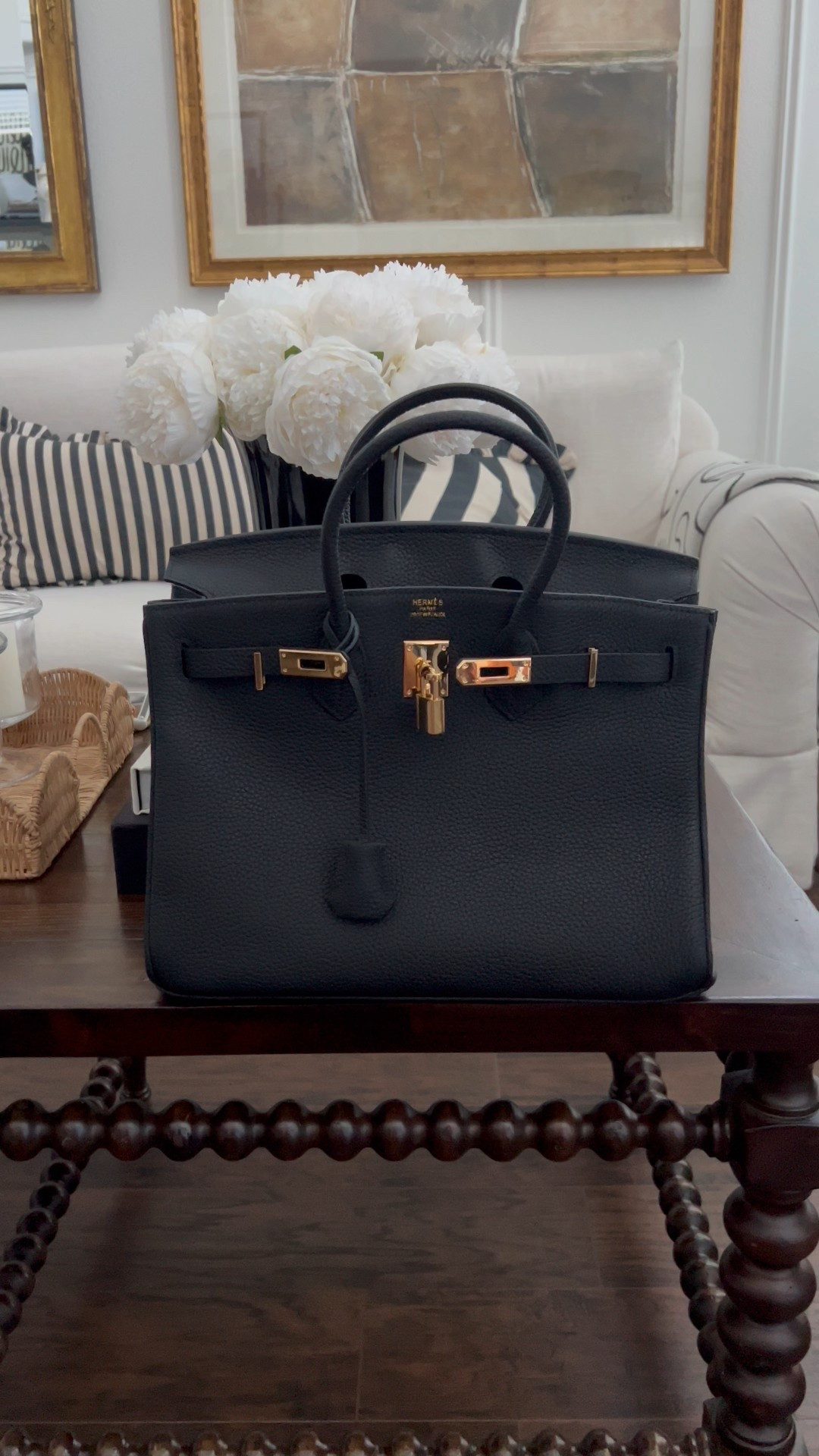 Designer inspired tote bag. 35cm black, gold hardware. 

#LTKTravel #LTKGiftGuide #LTKItBag