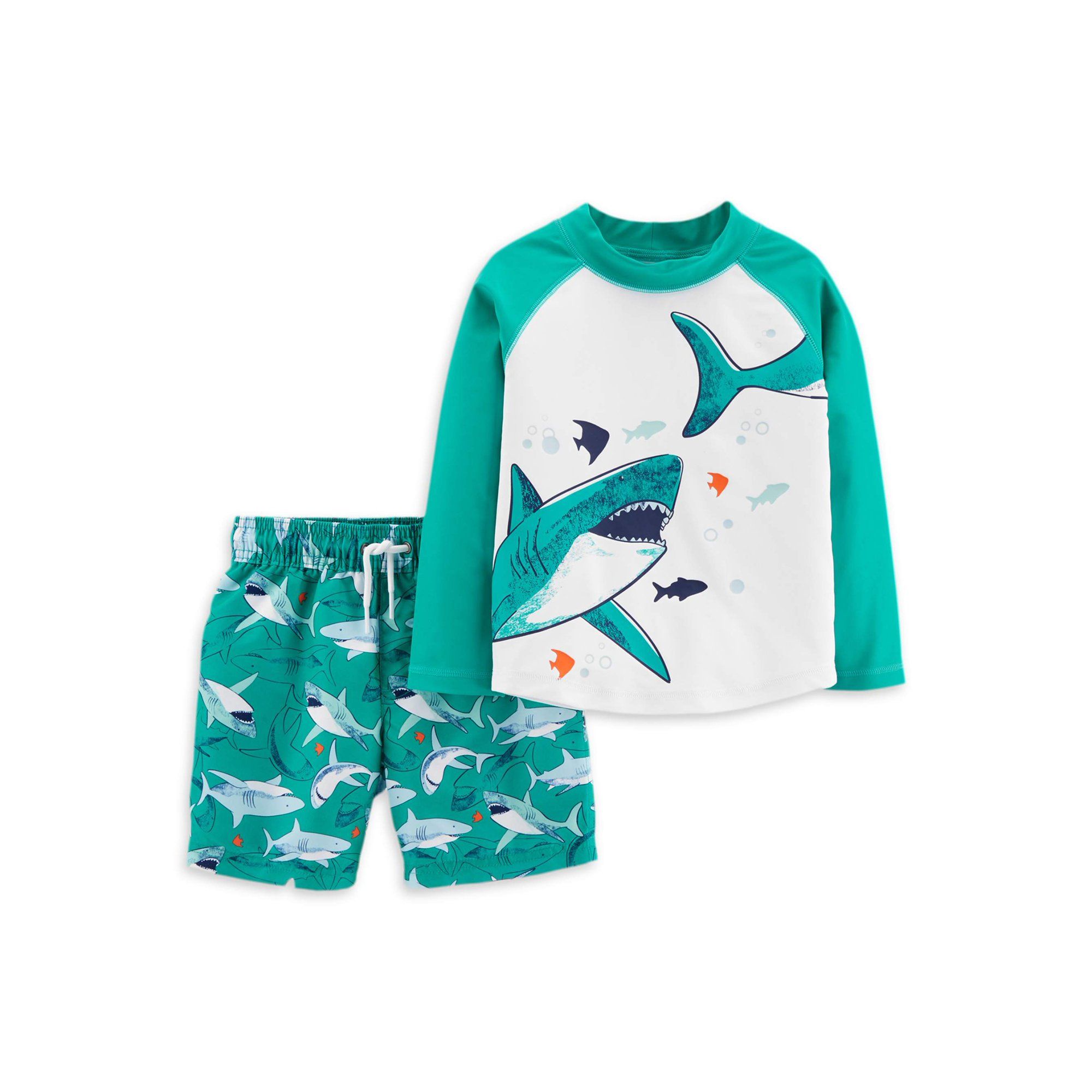 Child of Mine by Carter's Baby Toddler Boy Rash Guard & Swim Trunks, 2pc Set | Walmart (US)