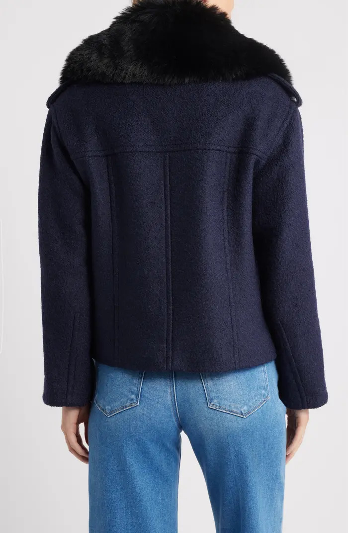 Peacoat with Removable Faux Fur Collar | Nordstrom