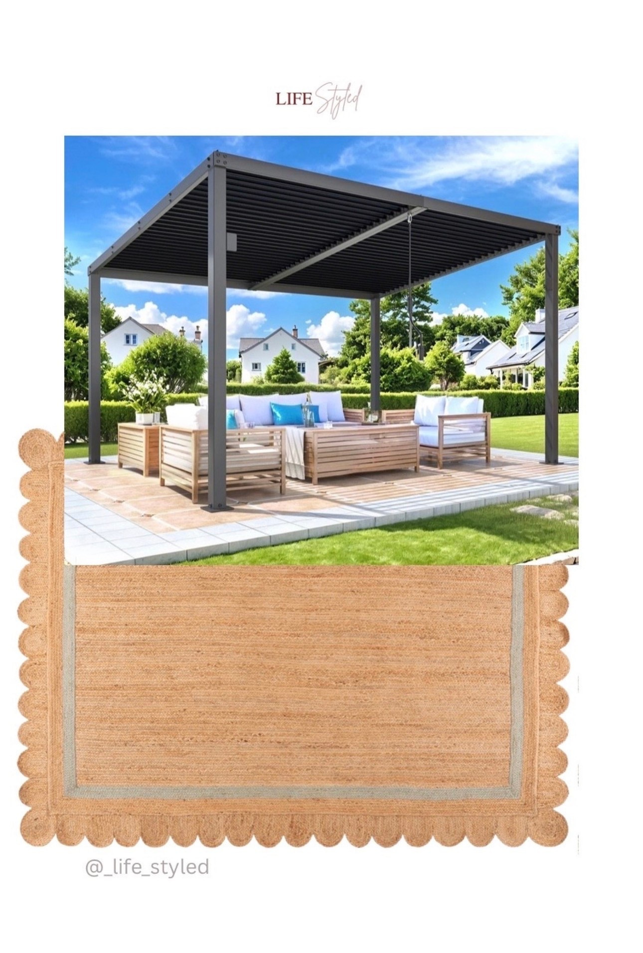 Pergola: unlocked. Scalloped detail everywhere: necessary. ✨

#LTKSeasonal #LTKHome #LTKOver40