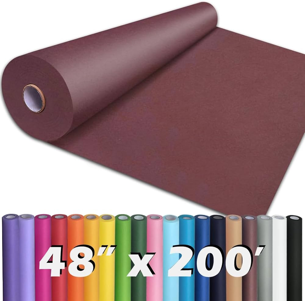 PerkHomy 48" x 2,400" (200') Wine Red Kraft Paper Roll for Craft Bulletin Board Paper Kids Art Ta... | Amazon (US)