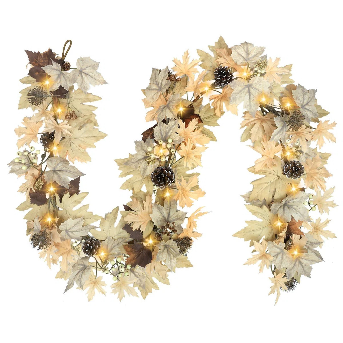 One Allium Way® 6 ft Realistic Fall Garland with Lights | Wayfair | Wayfair North America