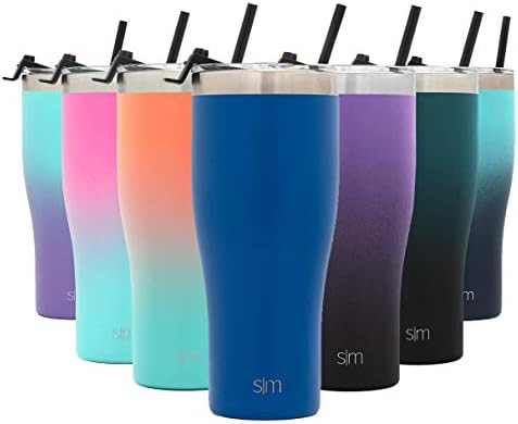 Simple Modern 32oz Slim Cruiser Tumbler with Straw & Closing Lid Travel Mug - Gift Double Wall Va... | Amazon (US)