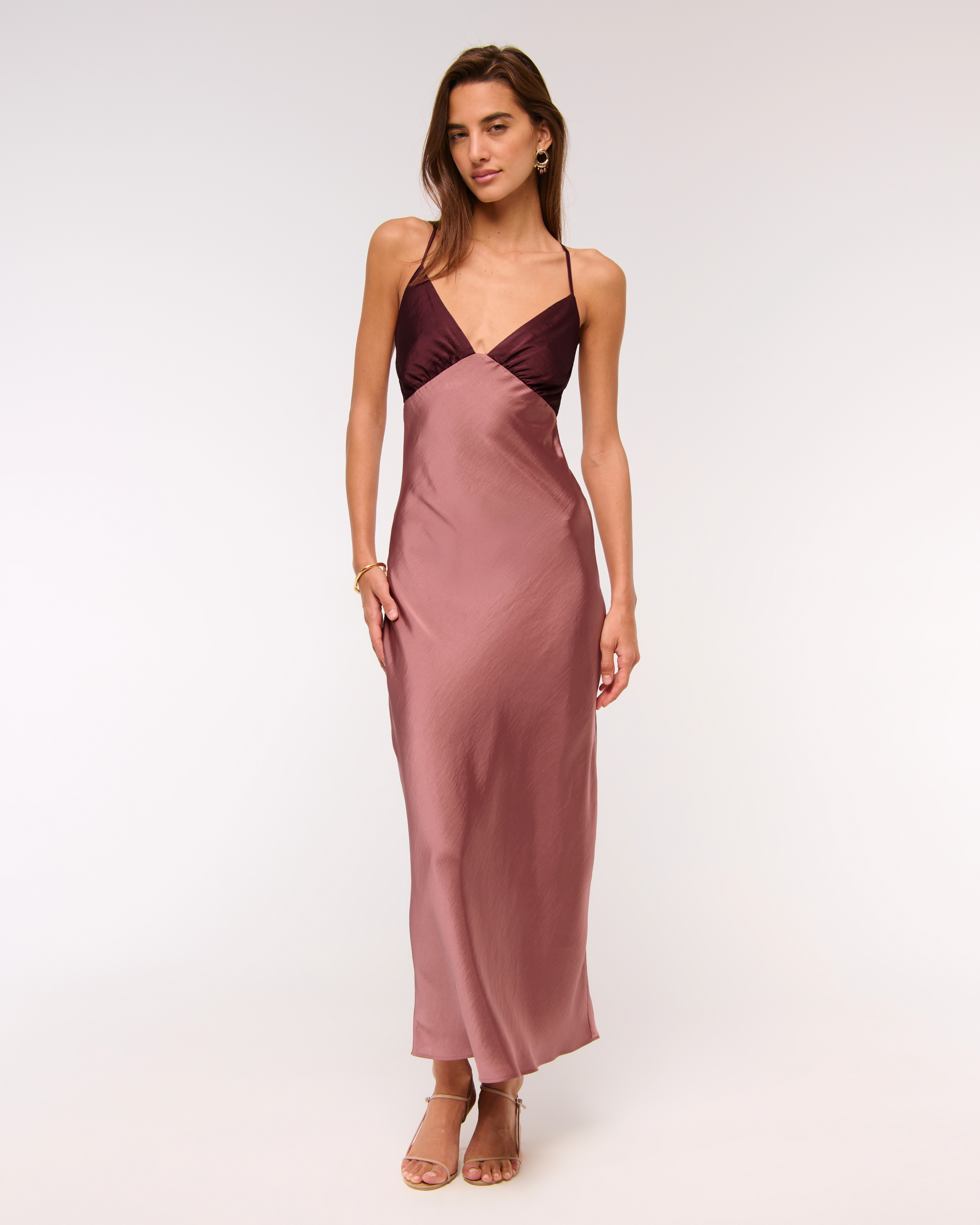 The A&F Julia Slip Tie-Back Maxi Dress | Abercrombie & Fitch (US)