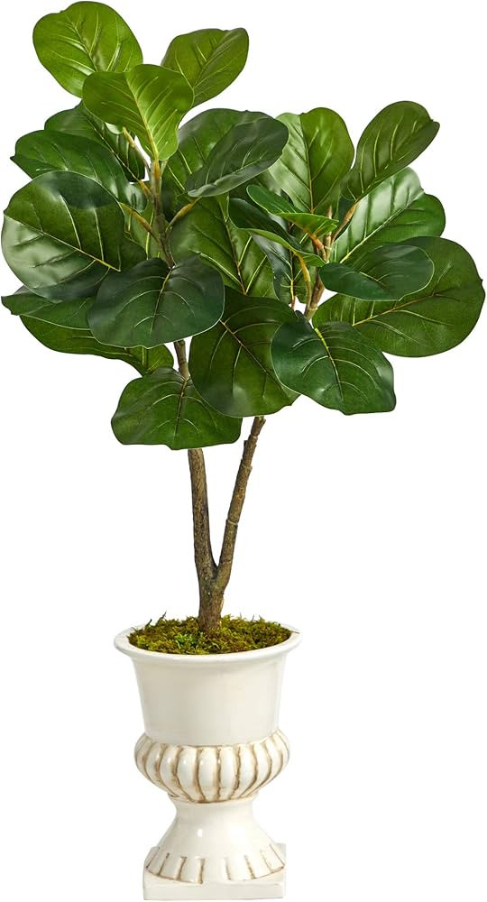 3ft. Fiddle Leaf Fig Artificial Tree in White Urn | Amazon (US)