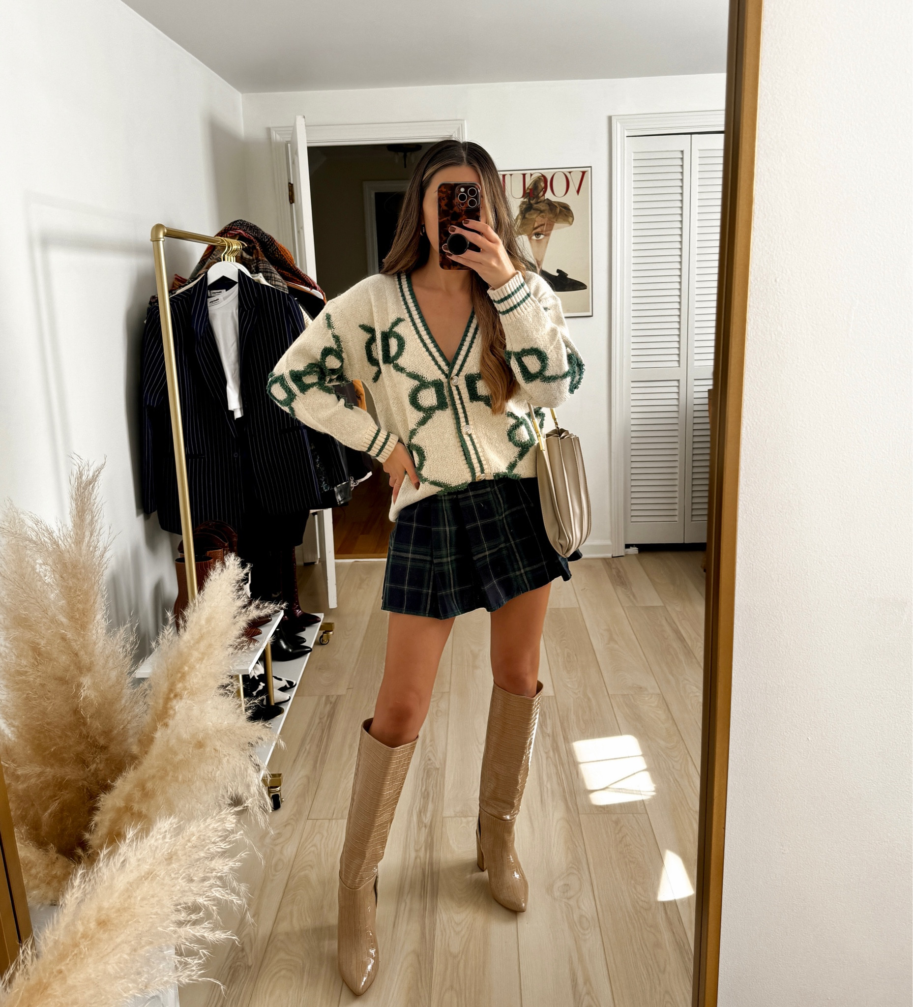 Affordable casual fall outfit from Amazon -- plaid skirt and cardigan run TTS 

Thanksgiving outfit | autumn outfits | what to wear this fall | skirt outfits | boot outfit | knee high boots | plaid skirts | Amazon fashion 

#LTKfindsunder50 #LTKstyletip #LTKshoecrush