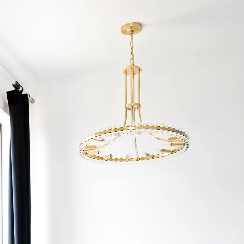 Kristine 8 - Light Dimmable Wagon Wheel Chandelier | Wayfair North America