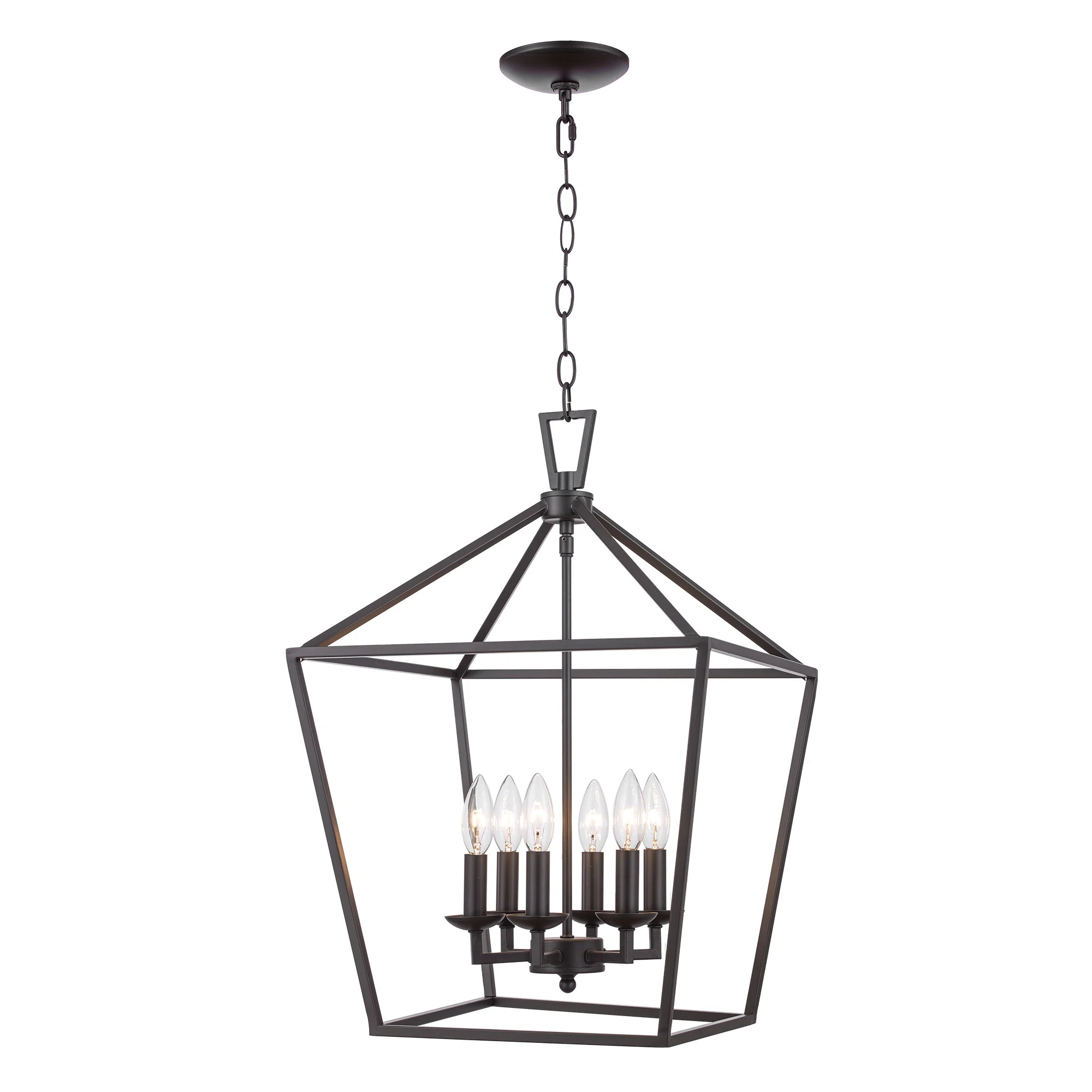 Carmen 6 - Light Lantern Geometric Chandelier | Wayfair North America