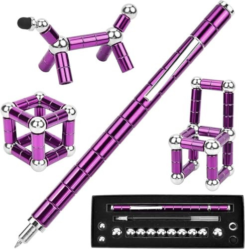 Fidget Pen, Decompression Magnetic Fidget Toy Pen, Magnet Pen Fidget Toy Relieve Pressure Novel Toy Gift for Kids or Friends! (Purple) | Amazon (US)