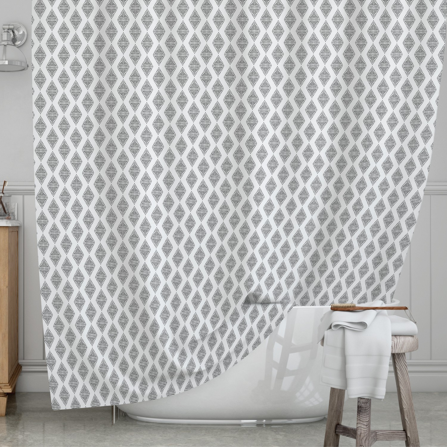 Boho Geometric Shower Curtain - HOME | HOME by Hall & Perry