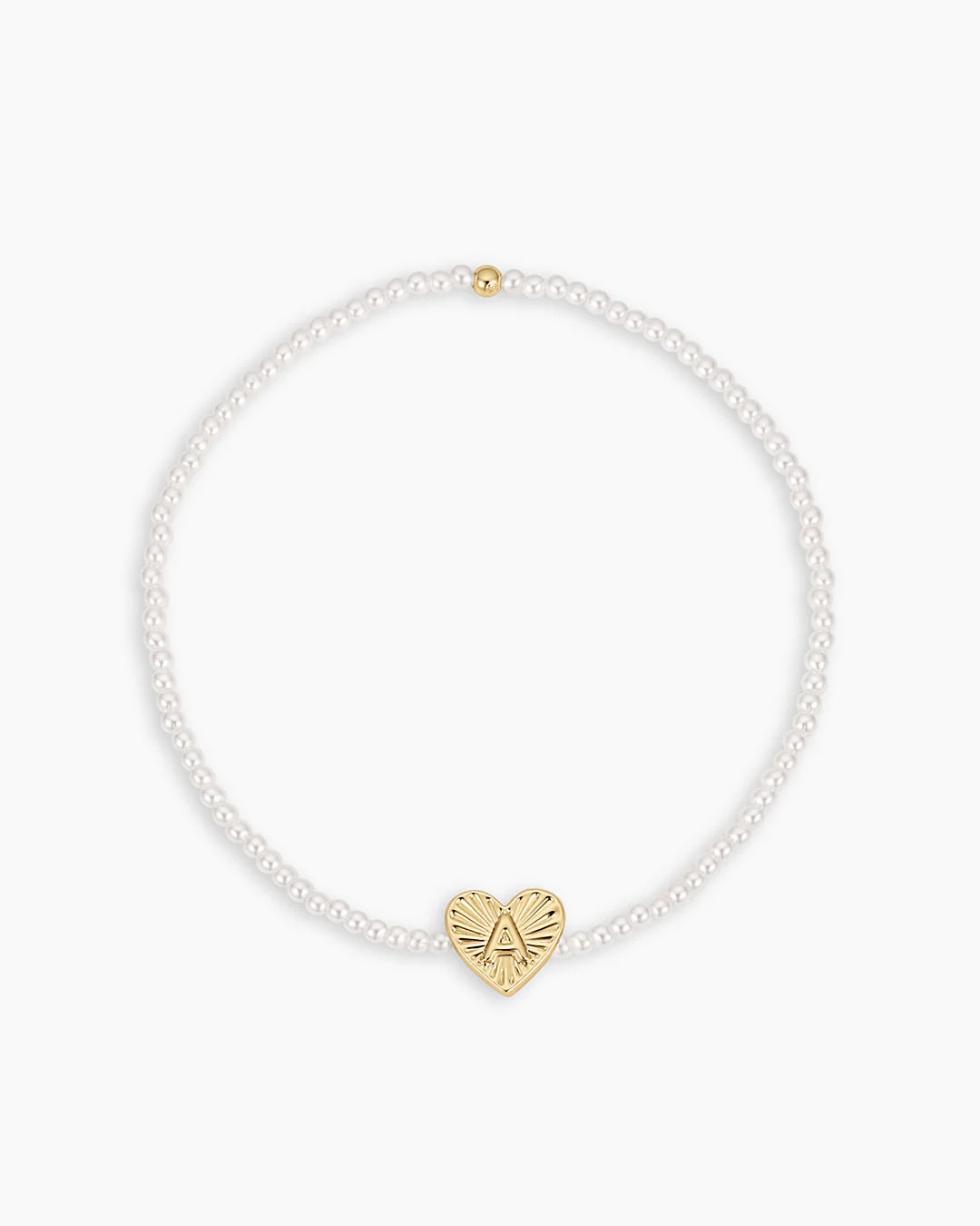 Pearl Vintage Heart Alphabet Bracelet | gorjana