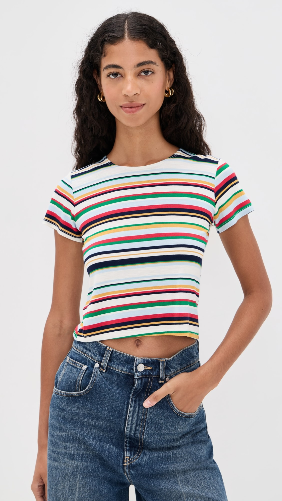 Eloise Striped Crop Tee | Shopbop