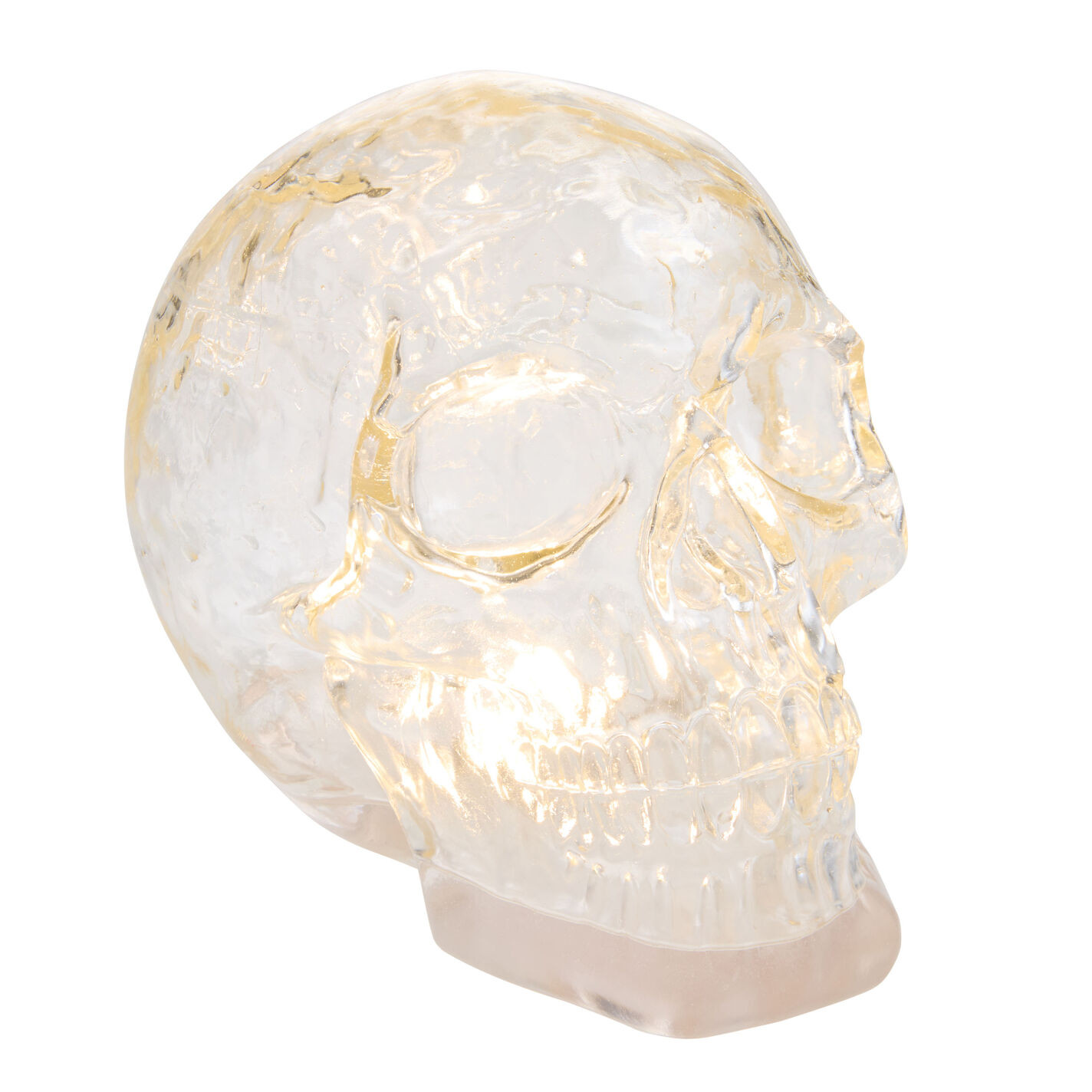 Clear Resin Skull LED Light Up Decor | World Market