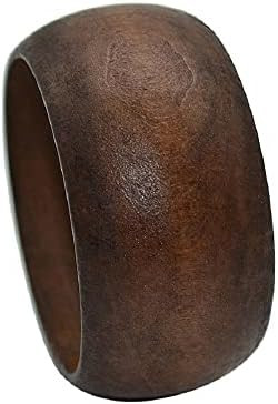 Boho Wooden Bracelet Multi-Colored Wide Chunky Bangle Bohemian Jewelry Wood Wristband for Women | Amazon (US)
