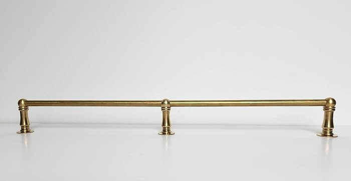 Brass Shelf Rail Unlacquered Unfinished 23.5" (2 x 11" Rail Segments) with Complete Installation ... | Amazon (US)
