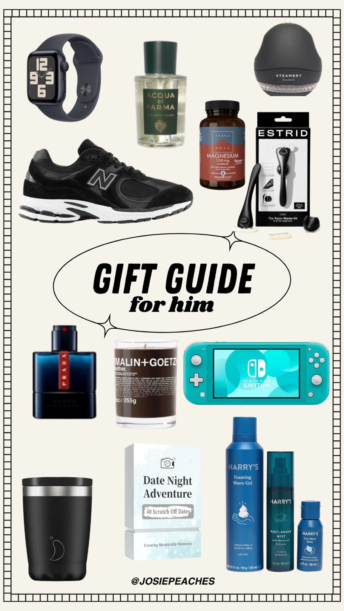 gift guide for him / gift ideas for your boyfriend / partner 

men’s gift ideas
presents for men
aftershave / cologne 
new balance
space nk 
asos
Nintendo
John Lewis 

#LTKgiftguide #LTKCyberWeek #LTKmens