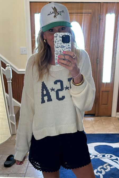 Todays outfit! Love this Target USA lightweight sweater with these cute eyelet shorts from belk! In a M in shorts and L in sweater


#LTKSaleAlert #LTKFindsUnder50 #LTKStyleTip