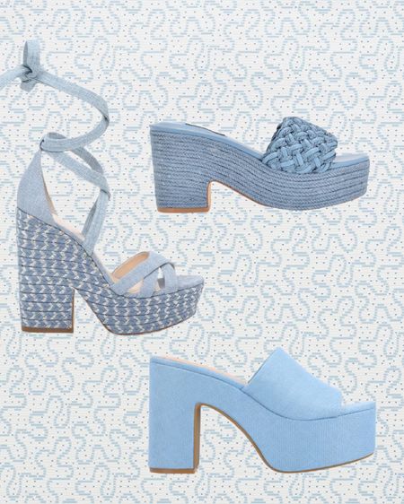 The BLUE edit of Spring shoes 25% off today code LTTBFF! 

Heels, raffia platforms shoe sale DSW 

#LTKtravel #LTKshoecrush