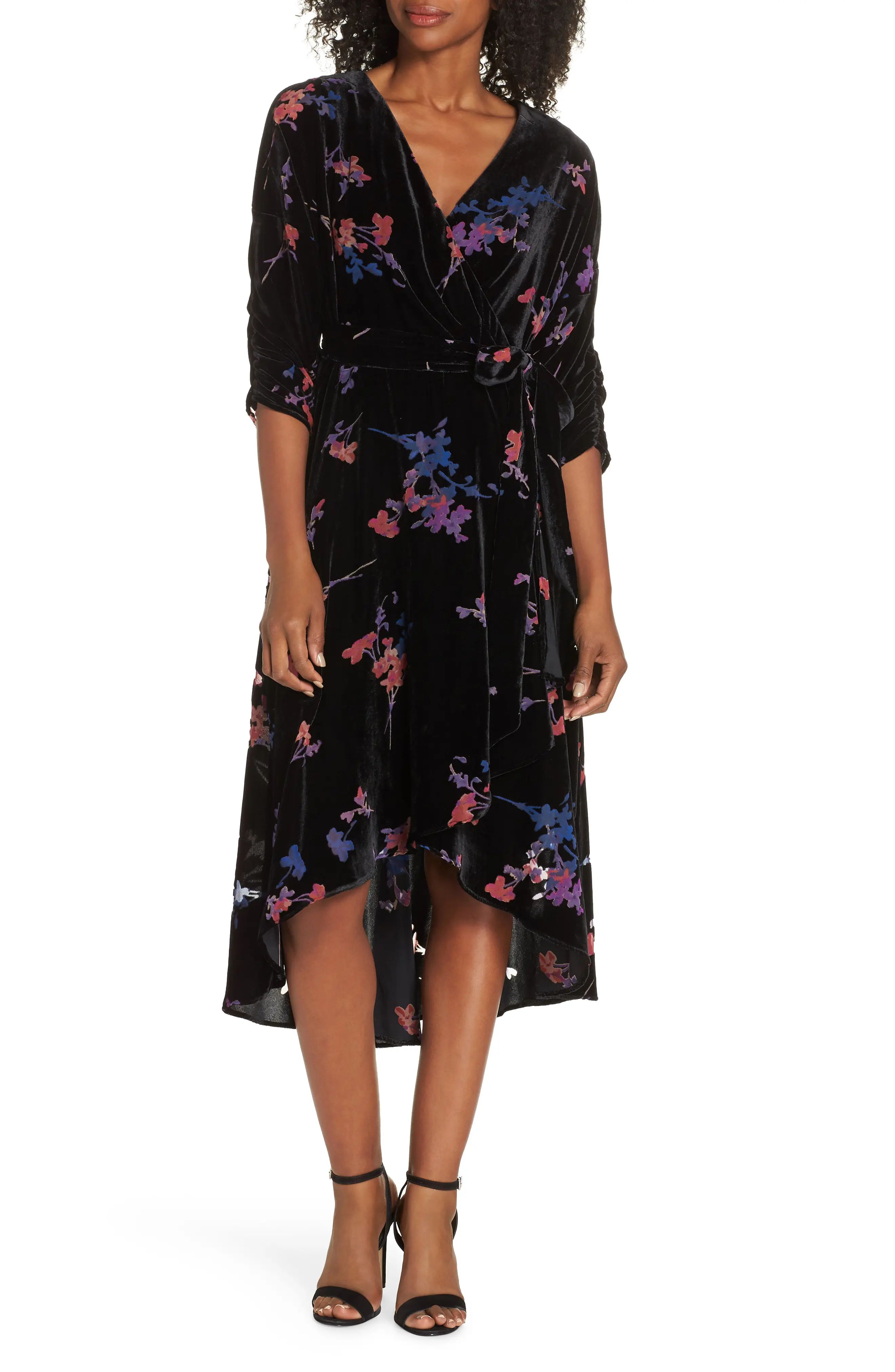 Eliza J Floral Faux Wrap Dress | Nordstrom