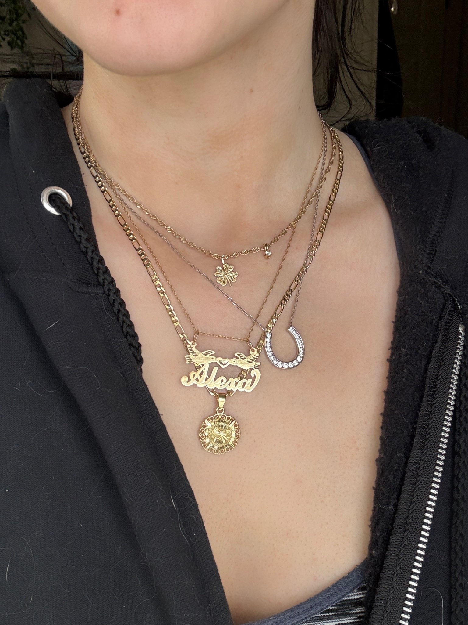 Necklace stack 

14k gold nameplate is from Yeah it’s Jewelry

#affordablejewelry
#finejewelry
#14kgoldnecklace
#jewelryinspo #necklaces #necklaceinspo
#necklacestack #jewelrystack #etsyjewelry #amazonjewelry
#LTKFindsUnder50
#LTKFindsUnder100
#LTKGiftGuide
