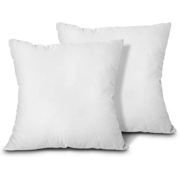 Throw Pillow Inserts, Set of 2 Lightweight Down Alternative Polyester Pillow, Couch Cushion, Sham... | Walmart (US)