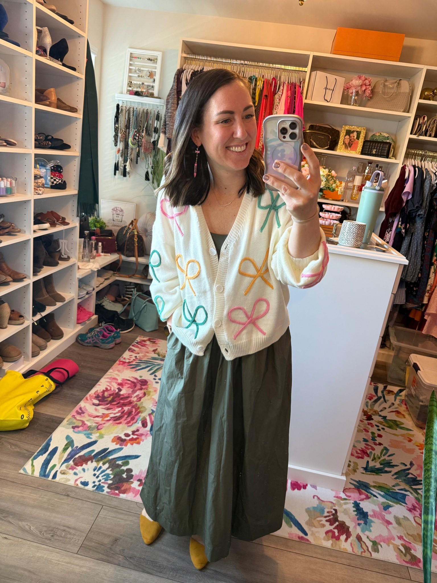 Happy Monday Spring is finally here so all the Spring dresses and fun teacher cardigans are out! I’m obsessed with these Betsy Johnson teacher earrings. They would make the cutest gift for teacher appreciation week coming up soon.! 

#LTKgrwm #LTKdayinmylife #LTKootd