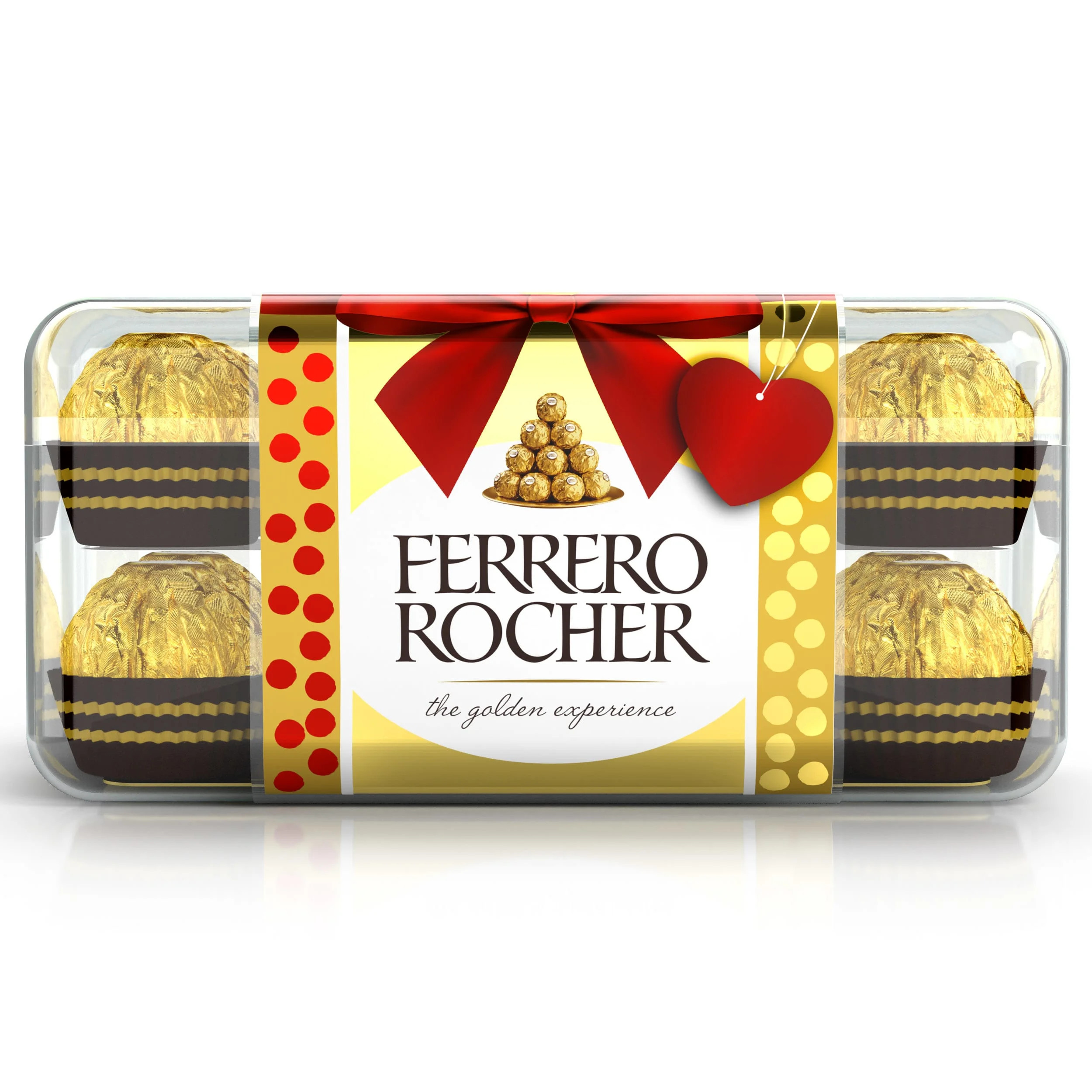 Ferrero Rocher Premium Milk Chocolate Hazelnut, Valentines Chocolate Gift Box, 7 oz, 16 Ct - Walm... | Walmart (US)