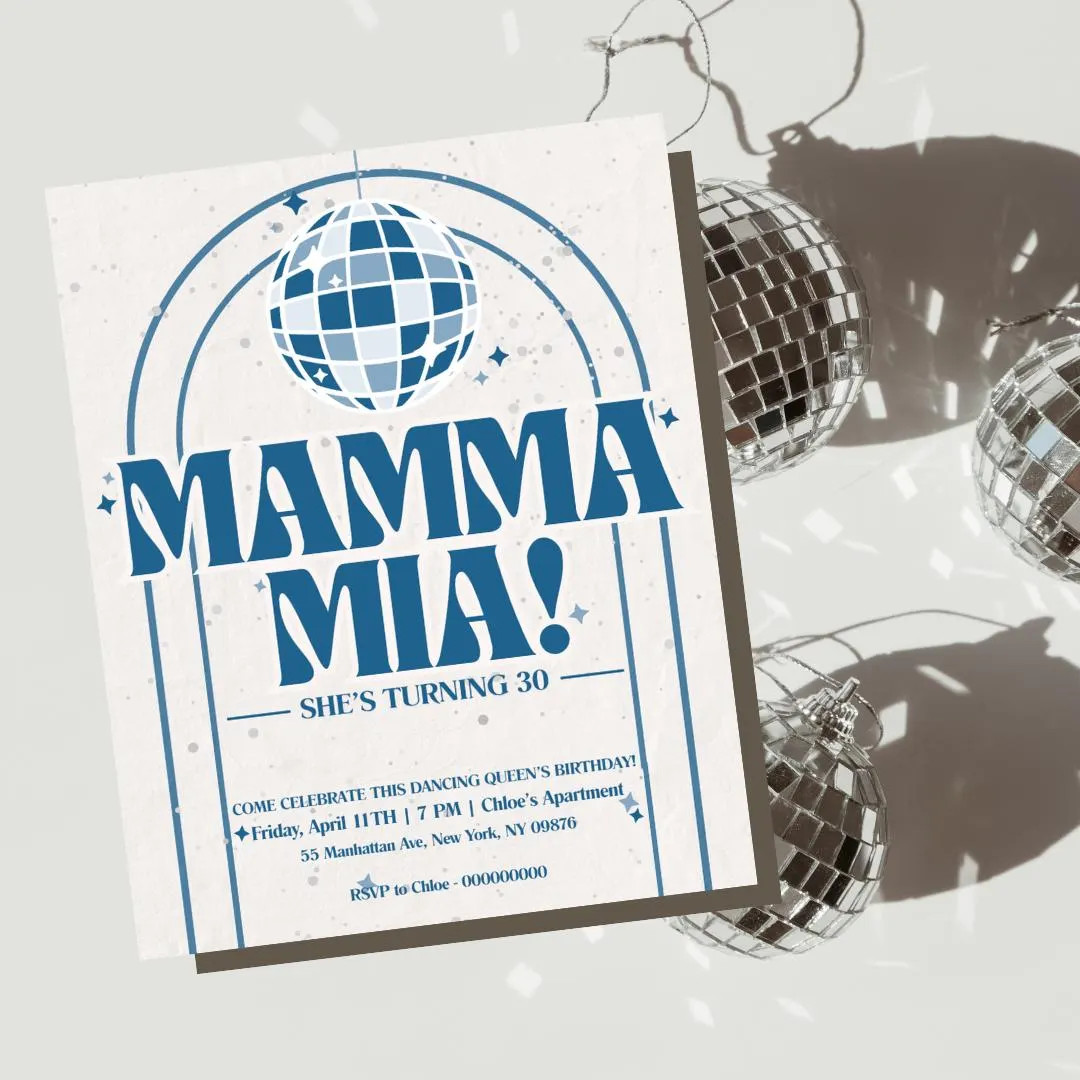 Mamma Mia Birthday Party Invitation Template - Etsy | Etsy (US)