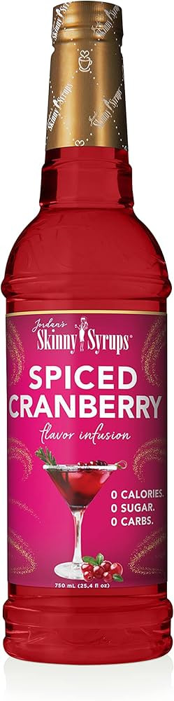 Jordan's Skinny Mixes Syrups, Spiced Cranberry, Sugar Free Flavor Infusion, 25.4 Fl Oz (Pack of 1... | Amazon (US)