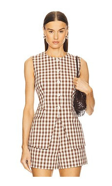 Veronica Beard Lois Vest in Light Chickory & Dove from Revolve.com | Revolve Clothing (Global)