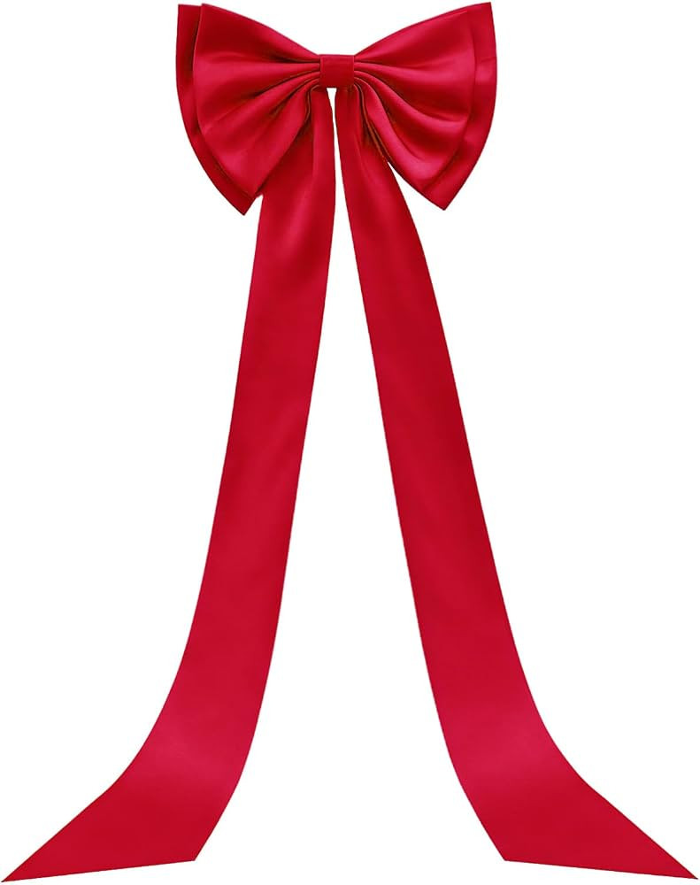 Large Satin Bow for Backdrop, 75" x 18" Giant Bow Ribbon Tie for Themed Room Wall Decor Ormanents... | Amazon (US)